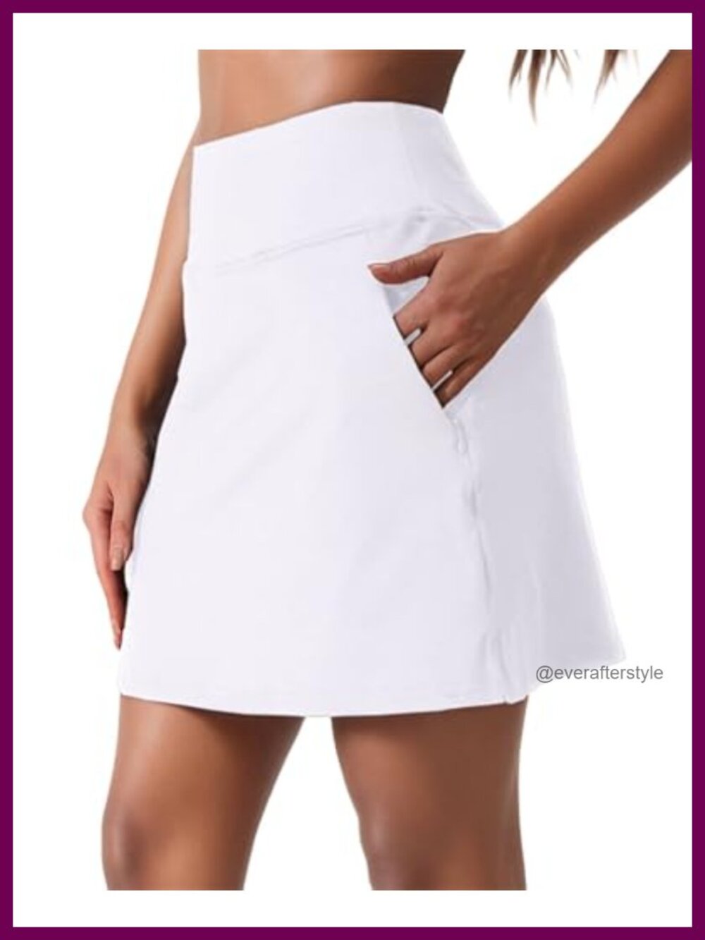 Women's High Waisted Golf Skort with 4 Pockets Lightweight Athletic Tennis